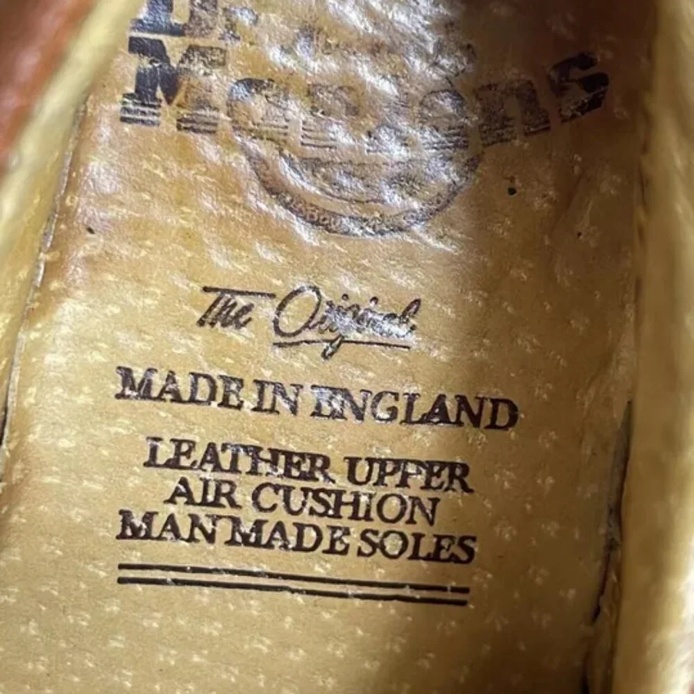 Dr. Martens Brown Leather Oxfords Shoes Big Kids Youth Size 10 Made‎ In England